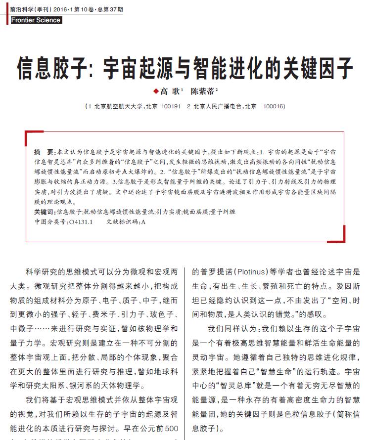 信息胶子论文